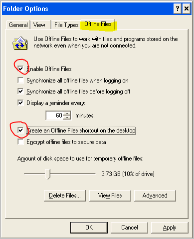 how to delete offline files